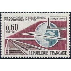 France Francia Nº 1488 1966 19º Congreso internacional de ferrocarriles (París) France Francia Nº 1488 1966 19º Congreso internacional de ferrocarriles (París)