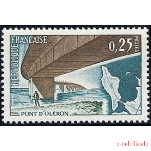 France Francia Nº 1489 1966 Inauguración del puente de Oléron Lujo