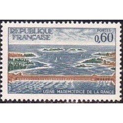 France Francia Nº 1507 1966 Planta de mareas de Rance Lujo France Francia Nº 1507 1966 Planta de mareas de Rance Lujo