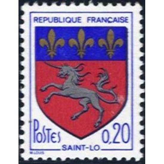 France Francia Nº 1510 1966 Escudo de St.-Lô Lujo France Francia Nº 1510 1966 Escudo de St.-Lô Lujo