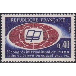 France Francia Nº 1515 1967 3º Congreso internacional de la Unión Europea de Radiodifusión (París) Lujo France Francia Nº 1515 1967 3º Congreso internacional de la Unión Europea de Radiodifusión (París) Lujo