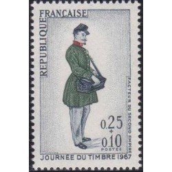 France Francia Nº 1516 1967 Día del sello Lujo France Francia Nº 1516 1967 Día del sello Lujo