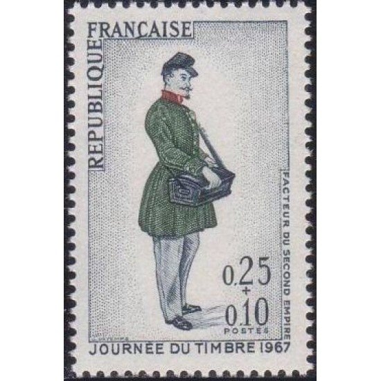 France Francia Nº 1516 1967 Día del sello Lujo France Francia Nº 1516 1967 Día del sello Lujo