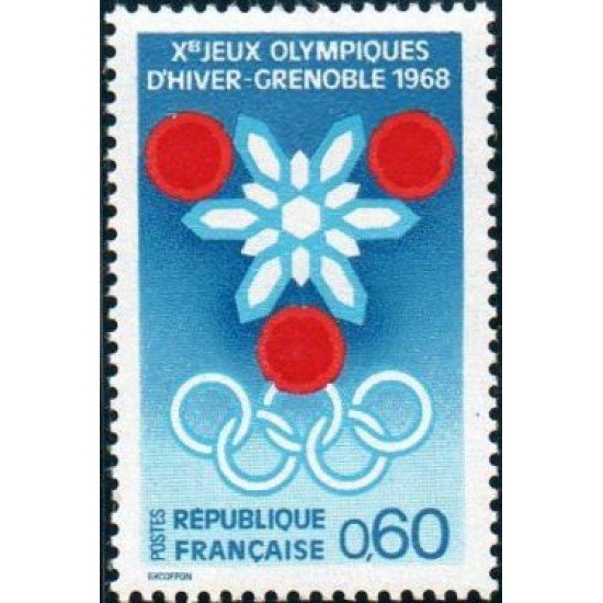France Francia Nº 1520 1967 Preludio a los JJOO de invierno de Grenoble Lujo France Francia Nº 1520 1967 Preludio a los JJOO de invierno de Grenoble Lujo