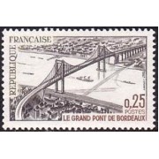 France Francia Nº 1524 1967 Inauguración del puente de Bordeaux Lujo