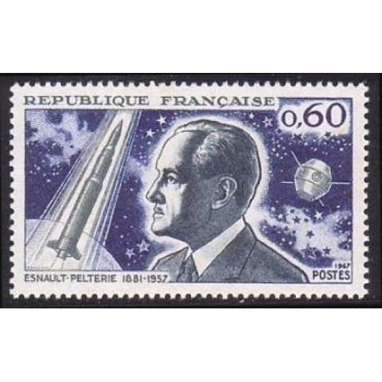 France Francia Nº 1526 1967 10º Cent. de la muerte de Robert Esnault-Pelterie Lujo France Francia Nº 1526 1967 10º Cent. de la muerte de Robert Esnault-Pelterie Lujo