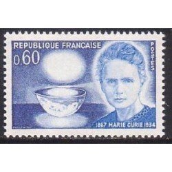France Francia Nº 1533 1967 Centenario del nacimiento de Marie Curie Lujo France Francia Nº 1533 1967 Centenario del nacimiento de Marie Curie Lujo