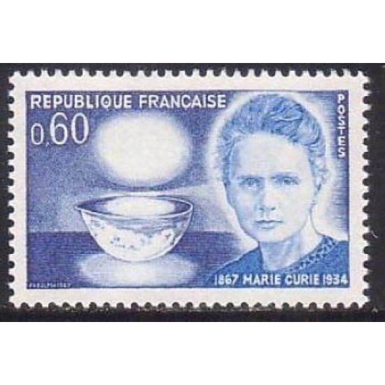 France Francia Nº 1533 1967 Centenario del nacimiento de Marie Curie Lujo France Francia Nº 1533 1967 Centenario del nacimiento de Marie Curie Lujo