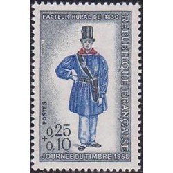 France Francia Nº 1549 1968 Día del sello Lujo France Francia Nº 1549 1968 Día del sello Lujo