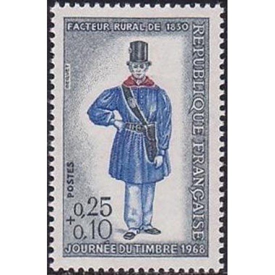 France Francia Nº 1549 1968 Día del sello Lujo France Francia Nº 1549 1968 Día del sello Lujo