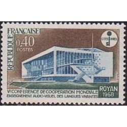 France Francia Nº 1554 1968 5ª Conf. de la Corporación mund. para la enseñanza audiovisual de las lenguas vivas Lujo France Francia Nº 1554 1968 5ª Conf. de la Corporación mund. para la enseñanza audiovisual de las lenguas vivas Lujo