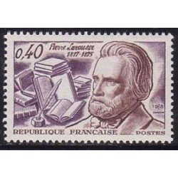 France Francia Nº 1560 1968 150º Aniv. del nacimiento del gramático Pierre Larousse Lujo France Francia Nº 1560 1968 150º Aniv. del nacimiento del gramático Pierre Larousse Lujo