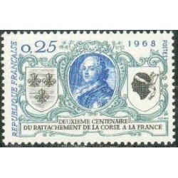 France Francia Nº 1572 1968 Bicentenario de la relaciones con Córcega Lujo