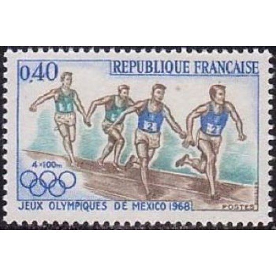 France Francia Nº 1573 1968 JJOO de México Lujo France Francia Nº 1573 1968 JJOO de México Lujo