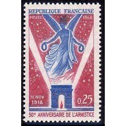 France Francia Nº 1576 1968 50 Aniv. de Armisticio del 11 de nov. Lujo