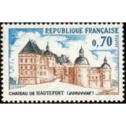 France Francia Nº 1596 1969 Castillo de Hautefort Lujo