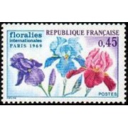 France Francia Nº 1597 1969 Florares internacionales de París Lujo