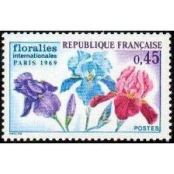 France Francia Nº 1597 1969 Florares internacionales de París Lujo