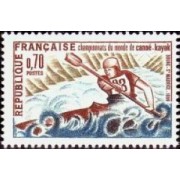 France Francia Nº 1609 1969 Campeonatos de mundo de kayac (Bourg-St.-Maurice) Lujo