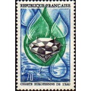 France Francia Nº 1612 1969 Carta europea del agua Lujo
