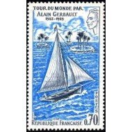 France Francia Nº 1621 1970 Vuelta al mundo de Alain Gerbault Lujo
