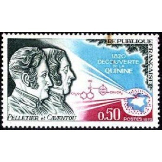 France Francia  Nº 1633 1 970  150º Aniv. del descubrimiento de la quinina Lujo