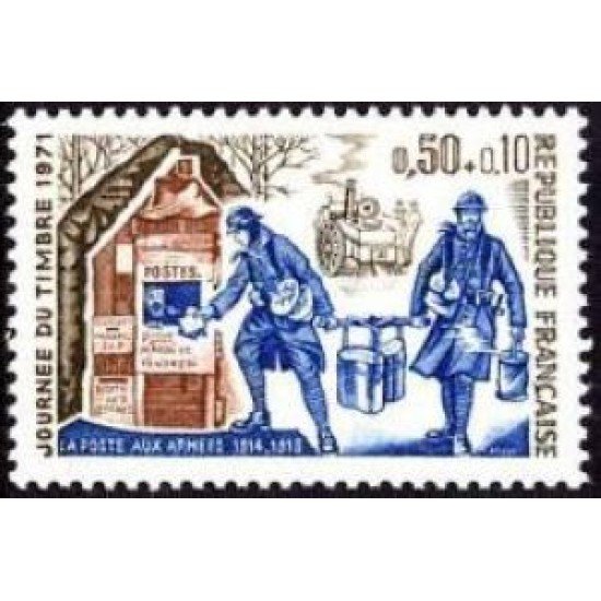 France Francia Nº 1671 1971 Día del sello Sorteo a favor de la Cruz Roja Lujo France Francia Nº 1671 1971 Día del sello Sorteo a favor de la Cruz Roja Lujo