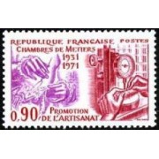 France Francia Nº 1691 1971 40º Aniv. de la asamblea permanente de las Cámaras de comercio Lujo