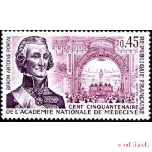 MED France Francia  Nº 1699  1971  150º Aniv. de la Academia nacional de Medicina Lujo