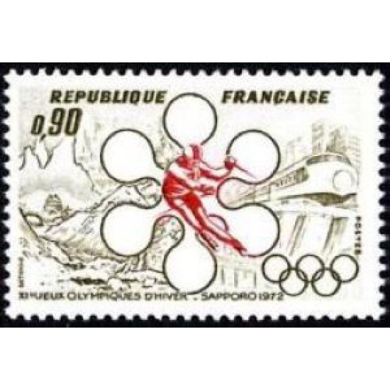 France Francia Nº 1705 1972 JJOO de invierno de Sapporo Lujo France Francia Nº 1705 1972 JJOO de invierno de Sapporo Lujo