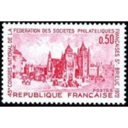 France Francia Nº 1718 1972 45º Congreso nacional de la Fed. de sociedades filatélicas francesas Lujo