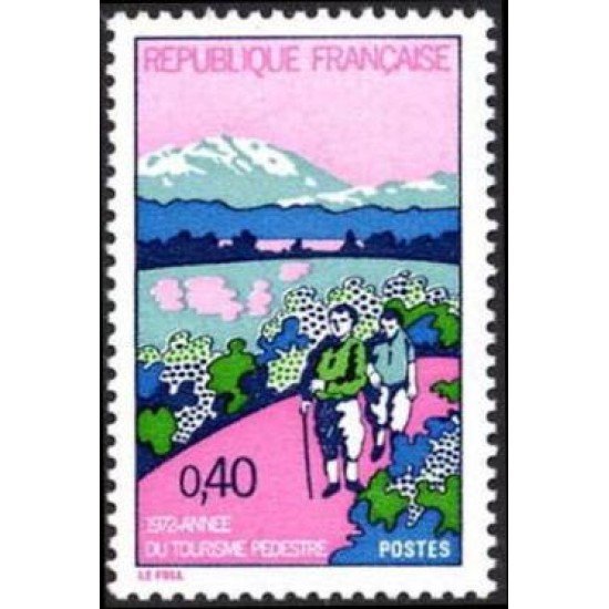 France Francia Nº 1723 1972 Año del truismo pedestre Lujo France Francia Nº 1723 1972 Año del truismo pedestre Lujo