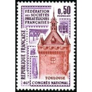 France Francia Nº 1763 1973 46º Congreso nacional de la Fed. de sociedades filatéllicas francesas Lujo