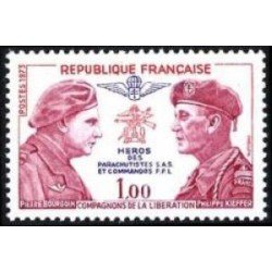 France Francia Nº 1773 1973 Bourgoin y Kieffer Compañeros de la liberacón Lujo