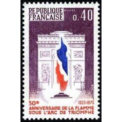 France Francia Nº 1777 1973 50º Aniv. de la llama bajo el Arco del Triumfo Lujo
