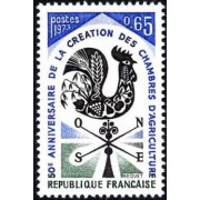 France Francia Nº 1778 1973 50º Aniv. de la creación de las Cámaras de agricultura Lujo