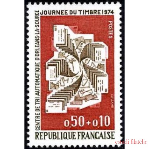France Francia Nº  1786 1974 Día de sello Lujo