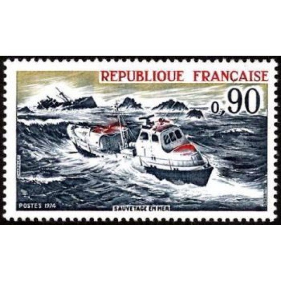 France Francia Nº 1791 1974 Salvamento en el mar Lujo France Francia Nº 1791 1974 Salvamento en el mar Lujo