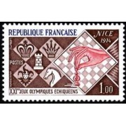France Francia Nº 1800 1974 XXI Juegos Olímpicos de ajedrez Lujo