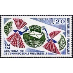 France Francia Nº 1817 1974 Centenario de la U.P.U. Lujo