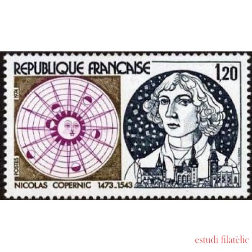 France Francia Nº 1818 1974 500º Aniv. del nacimiento de Copernico Lujo