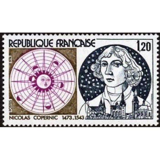 France Francia Nº 1818 1974 500º Aniv. del nacimiento de Copernico Lujo