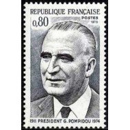 France Francia Nº 1839 1975 Presidente Georges Pompidou Lujo