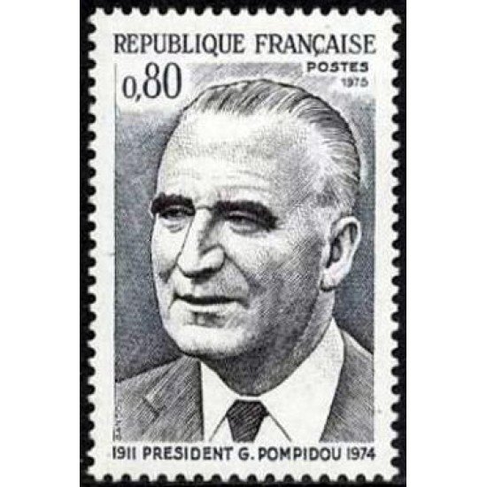 France Francia Nº 1839 1975 Presidente Georges Pompidou Lujo France Francia Nº 1839 1975 Presidente Georges Pompidou Lujo