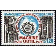 France Francia Nº 1842 1975 Exposición mundial de la Máquina-Herramienta  Lujo