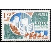 France Francia Nº 1855 1975 Nuevas ciudades Lujo