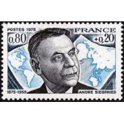 France Francia Nº 1858 1975 André Siegfried Lujo