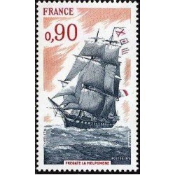France Francia Nº 1862 1975 Barco escuela Fragata la Melpomène Lujo France Francia Nº 1862 1975 Barco escuela Fragata la Melpomène Lujo
