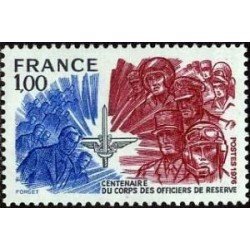 France Francia Nº 1890 1976 Centenario del Cuerpo de Oficiales de la Reserva Lujo France Francia Nº 1890 1976 Centenario del Cuerpo de Oficiales de la Reserva Lujo
