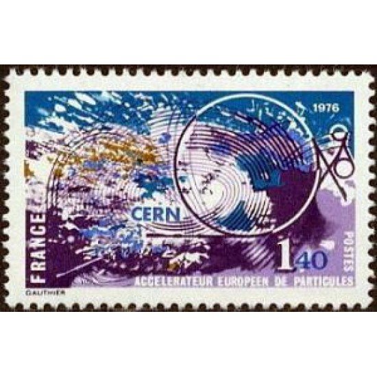France Francia Nº 1908 1976 Acelerador europeo de partículas Lujo